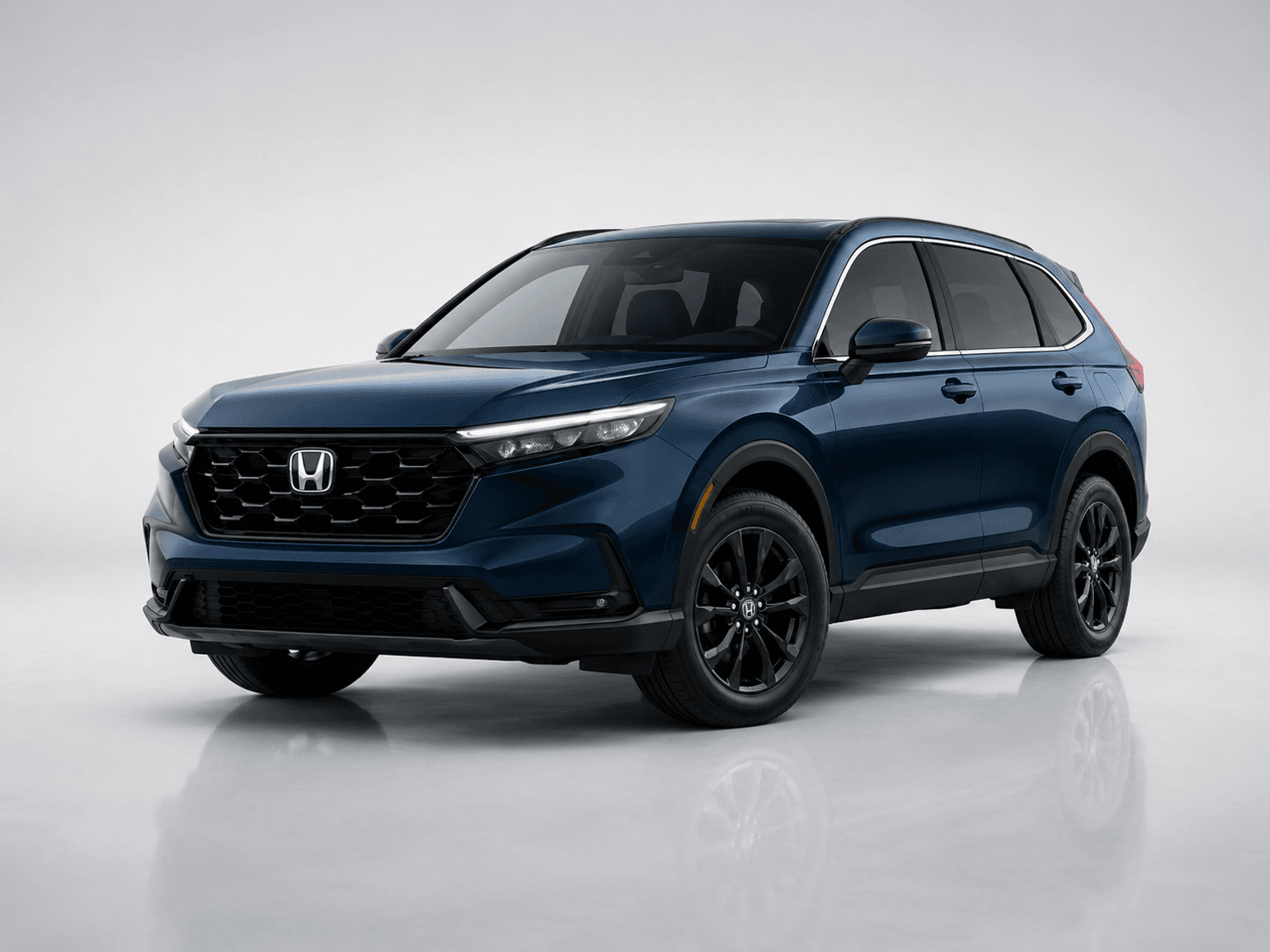 Honda CR-V màu xanh góc nhìn ngang